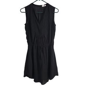 Gap Polka Dot Dress XS Womens Black White‎ Coquette Sleeveless Midi V Neck